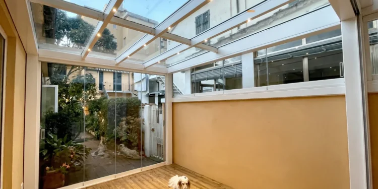 Pergola impermeabile De Vivo Flat Vetro